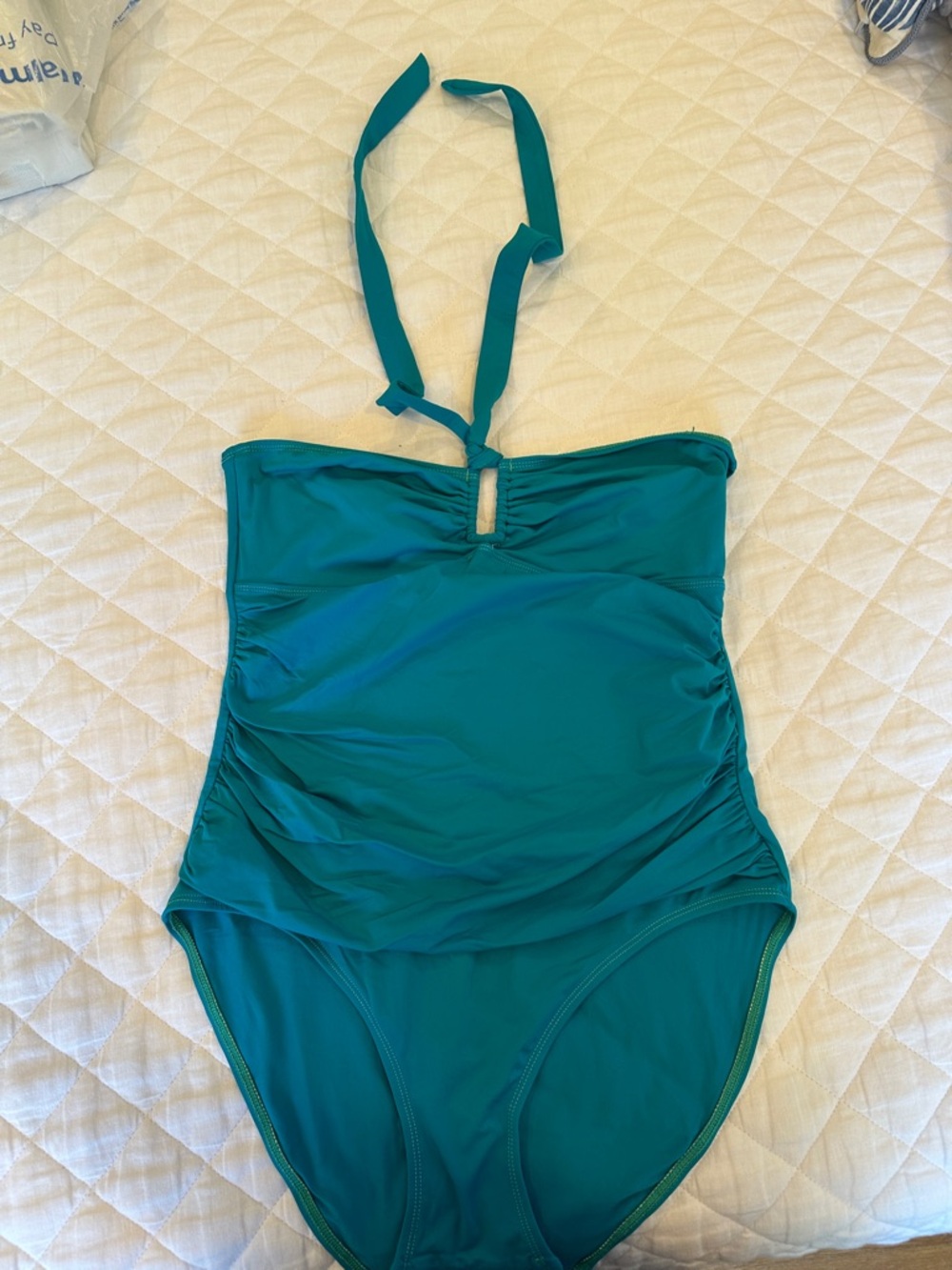 Ralph Lauren Teal Halter One-Piece Swimsuit